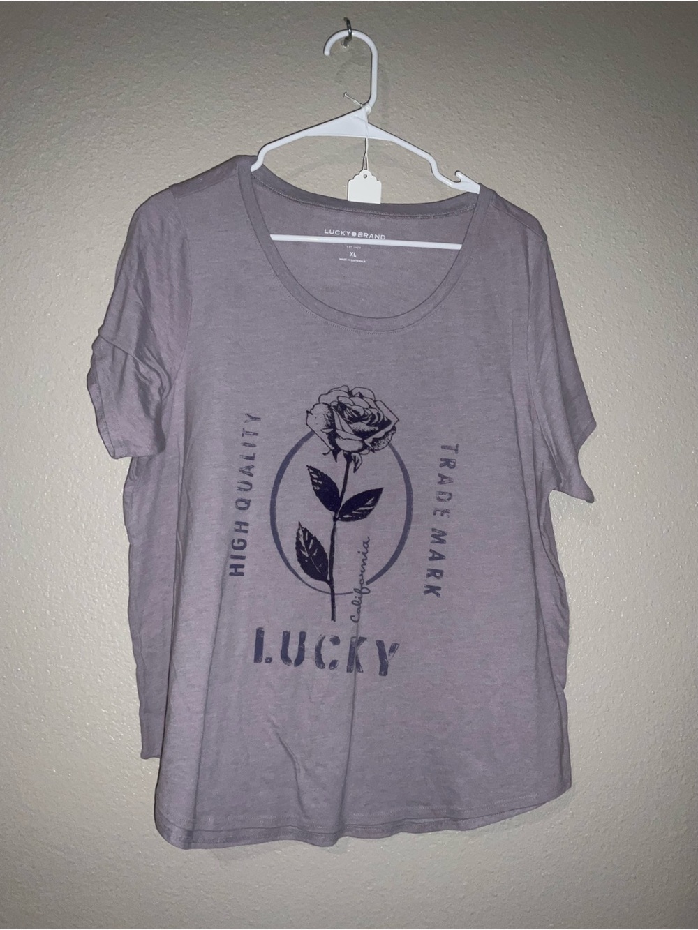 Lucky Brand Lilac Rose Graphic Tee